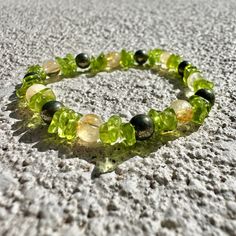 Abundance Crystal State of Mind Bracelet - Studio Selyn Abundant Wealth, Positive Manifestation, Manifesting Prosperity, Healing Inspiration, Peridot Bracelet, Clear Thinking, Metallic Luster, Personal Power, Sunny Yellow