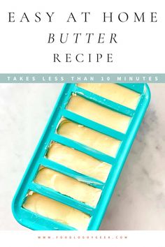 an easy at home butter recipe with text overlay