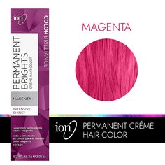 Permanent Brights Creme Hair Color Magenta Ion Permanent Brights Creme Hair Color Magenta | Pink | 2.05 FL oz. | Sally Beauty Magenta Hair Dye, Magenta Hair Color, Ion Hair Colors, Magenta Hair Colors, Ion Color Brilliance, Magenta Hair, Pink Hair Dye, Beauty Hair Color, Bright Hair Colors