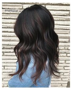 Black Hair With Brown Highlights, Subtle Brown Highlights, Dark Chocolate Hair, Dark Chocolate Brown Hair, Chocolate Brown Hair Color, Hair Color Chocolate