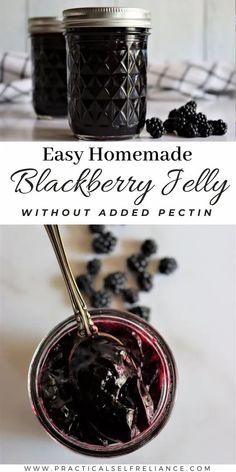 homemade blackberry jelly without added pectin is an easy recipe to make with fresh blackberries