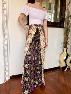 Palazzo Pants Summer, Batik Pants, Festival Trousers, Batik Clothing, Hippie Summer, Bali Beach, Wrap Pants, Slow Fashion Brands, Boho Pants