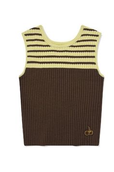 KOODING carries the latest KIRSH vests. KOODING is the global leading shopping website in providing authentic Korean fashion, beauty and lifestyle items, including clothing, cosmetics, shoes, accessories, and bags in affordable, fast, easy, and safe way. Ribbed Cotton Vest For Fall, Fall Cotton Ribbed Vest, Fall Ribbed Cotton Vest, Trendy Ribbed Cotton Sweater Vest, Casual Brown Vest For Spring, Casual Brown Sweater Vest For Summer, Casual Brown Summer Sweater Vest, Trendy Brown Cotton Tank Top, Vests For Women