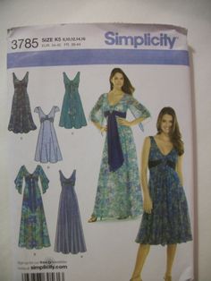 a woman's dress and top sewing pattern