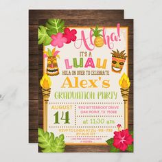 this is an image of a birthday party with pineapples and hula luau