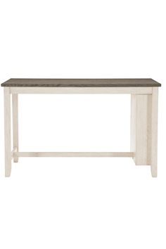 a white table with a wooden top on a white background