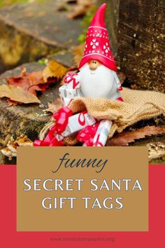 Secret Santa Gift Tags Christmas Favors, Secret Santa Gift