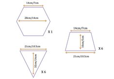 three different angles are shown in this diagram