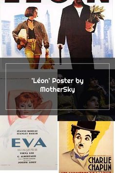 an advertisement for the movie leon poster by mother sky