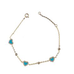 Our remarkable Mini Hannah Heart Bracelet set has arrived, dazzling in a stunning array of vibrant colors. This exquisite piece is not only meant to be worn solo, but it also thrives when paired with other accessories for an effortlessly chic look. With its delicate and petite design, highlighted by a cable chain and bezel attachment, this bracelet is the epitome of elegance and grace. Metal: Silver 925- 18 KT gold vermeil Length Up to 7.5 = 7.5" Color Stones: Mother of Pearl White, Black Onyx, Luxury Adjustable Heart-shaped Bracelet, Turquoise Heart Beads Bracelet, Elegant Blue Bracelets With Heart Charm, Elegant Blue Bracelet With Heart Charm, Elegant Turquoise Jewelry With Heart Beads, Elegant Turquoise Heart Beads Jewelry, Turquoise Bracelet With Heart Charm For Gifts, Turquoise Bracelet With Heart Charm As Gift, Turquoise Bracelets With Heart Charm As Gift