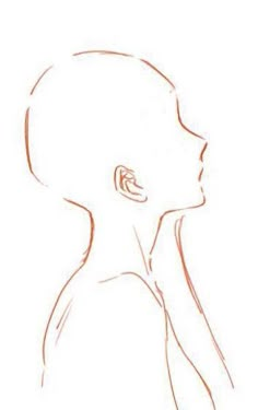 a drawing of a woman's profile