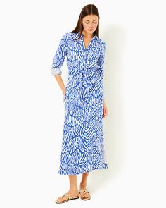 Millicent Linen Maxi Shirtdress | Lilly Pulitzer Elegant Collared Maxi Dress For Beach, Vacation Midi Length Belted Shirt Dress, Belted Maxi Shirt Dress For Daywear, Elegant Beach Shirt Dress With Tie Waist, Let It Out, Jumpsuit Shorts Rompers, Dress Gift, Kids Pants, Shirtdress