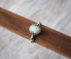 Oval Opal Ring in Sterling Silver Handcrafted by PrairieCoastArt Oval Opal Ring, Sterling Silver Opal Ring, Silver Opal Ring, Silver Crown, Ring Sizer, October Birthstone, Opal Ring, October Birth Stone, Sterling Silver Bands