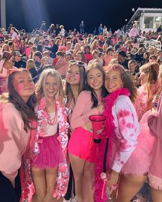 Pink Out Day Outfits, Barbie Football Game Theme, Barbie Hoco Week, Pink Out Fnl Outfit, Barbie Football Theme Outfit, Barbie Spirit Day Outfit, Pink Out For Football Game, Pink Out Ideas For Football Games