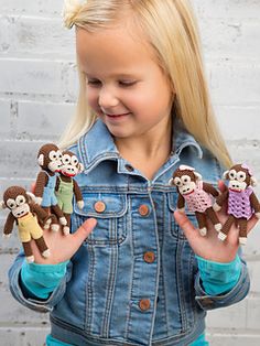 Ravelry: Five Little Monkeys Finger Puppets pattern by Rania Dabboura