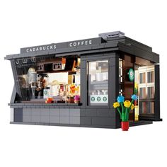 a lego model of a coffee shop