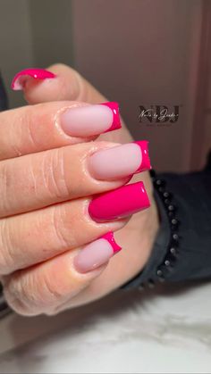 Ongle en gel, nail inspo ✨ French Manicure Rose, Gel Nails Rose, Ongles Gel Rose, Nail Art Rose, Ongles Gel French, Nails Rose, Head Spa, Rose Nail Art