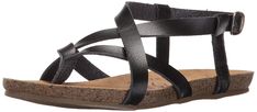 PRICES MAY VARY. Strappy fisherman-inspired sandal featuring faux-cork midsole and adjustable closure Added comfort with lightly padded,faux cork foot-bed Textile lining and insole. This style also features a faux-leather strappy buckle that is adjustable. Most Comfortable Sandals, Cheap Womens Shoes, Sandal Online, Legging Outfits, Vegan Fashion, Best Black, Womens Sandals Flat, Nice Leather, Gladiator Sandals