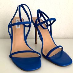 Nwot Royal Blue Leather Heels. Size 11. See Pictures For More Details. Smoke Free Home. Royal Blue High Heels, Cobalt Blue Heels, Blue Shoes Heels, Nike Shoes Women Fashion, Royal Blue Shoes, Blue High Heels, Shoes Steve Madden