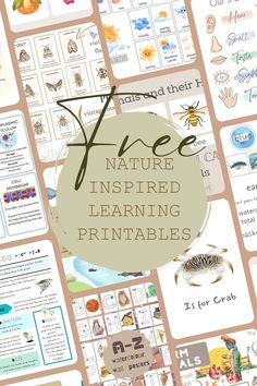 nature inspired learning printables for kids