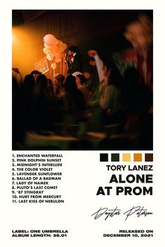 Prom Poster, Album Wall Art, Tracklist Poster, Album Wall, Rap Album Covers