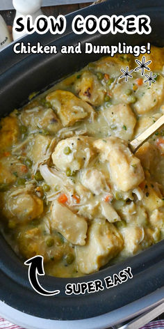 slow cooker chicken and dumplings recipe with instructions