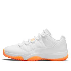 This WMNS Jordan 11 Retro Low Citrus is dressed in a White and Bright Citrus color hue. A semi-translucent outsole and branding on the tongue introduce the titular “Bright Citrus” flair into the mix, as they did on previous iterations, and the subtle branding and ’23’ at the heel, the insoles, and of course the ribbon on the tongue. SKU: AH7860-139 Release Date: May 6, 2021 Color: White/Bright Citrus (SNKR/AJ11/Low Top/Women's/Basketball/Wear-resistant) Air Jordan 11 Retro Low, Air Jordan 11 Low, Jordan 11 Low, Jordan 11 Retro Low, Womens Air Jordans, Air Jordan 11 Retro, Jordan 11 Retro, Air Jordan 11, Outdoor Men