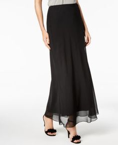 Maxi Skirt, Regular & Petite Sizes | macys.com 1920s Skirt, Chiffon Maxi Skirt, Evening Skirts, Dressy Skirts, Alex Evenings, Petite Skirt, Chiffon Maxi, Review Dresses, Skirt Outfit