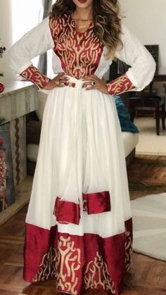 Ethiopian Outfits, Ethiopia Dress, Habesha Culture, Eritrean Clothing, Ethiopian Dresses, Ethiopian Wedding Dress, Ethiopian Fashion, Ethiopian People, Eritrean Dress