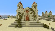 an image of a castle in minecraft