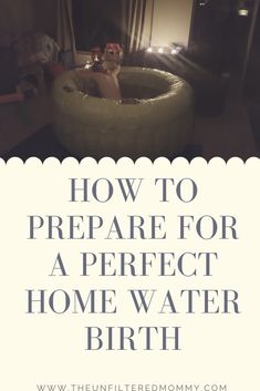 an inflatable dog bed with the words how to prepare for a perfect home water birth