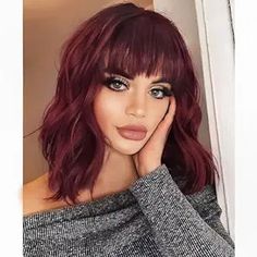 for Women Bob Style Synthetic Heat Resistant Bob Wigs Short Wavy Curly Hair, Layered Pixie Cut, Curly Bob Wigs, Natural Wigs, Curly Hair Wig, Wavy Curly Hair, Short Wavy, Wig With Bangs, Bob Wig