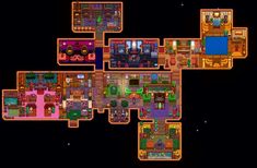 an image of a computer game map with different rooms and floors in the same area