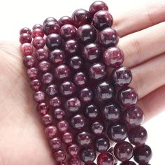 𝐏𝐫𝐢𝐜𝐞 𝐢𝐬 𝐩𝐞𝐫 𝐒𝐭𝐫𝐚𝐧𝐝  📿Natural Red Garnet Gemstone AAA Quality Genuine Round Loose Beads  With our loose beads string collection, you can easily make your own customized bracelets or malas or stylish jewelry pieces. Since there are many different gemstones in the world and each gemstone comes with its own power, you can mix and match loose beads to get the best results. You will get full energized & activated AAA quality natural beads to provide you with maximum results. ☸Beads Size : 8MM  *Full strand : 45 Beads (Approx) *Strand Length : 14 Inch (Approx) *Drill Hole : 1.0 MM (Approx) ☸Beads Size : 10MM  *Full strand : 36 Beads (Approx) *Strand Length : 14 Inch (Approx) *Drill Hole : 1.0 MM (Approx) ☸Beads Size : 12 MM *Full strand : 30 Beads (Approx) *Strand Length : 14 In Diy Jewelry Making Bracelets, Diy Armband, Silk Gifts, Jewelry Designing, Stones For Jewelry Making, Bracelet Diy, Garnet Stone, Mala Necklace, Bead Stringing