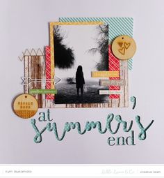 a scrapbook page with the words at summer's end