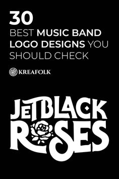 black and white logos with the words best music band, logo designs you should check