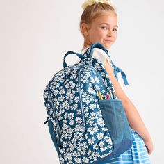 We did our homework and the results are in. The Lands’ End Kids’ Classmate Backpack is better than ever and far superior to the competition. Unlike flimsy other backpacks our Kids’ Classmate bookbag is extra-durable and built to last school year after school year. This is the perfect back pack for school to get your children through Kindergarten and all the way into those well-planned-for college years and everywhere in between. The sturdy side mesh pockets hold a full-size water bottle and the Blue Standard Backpack For School, Blue Standard Backpack For Study, Standard Blue Backpack For Study, Blue Backpack For Study, End Of School Year Backpack With Zipper, Casual Blue Bags For School Events, Playful Blue Backpack For School Events, Green Standard Backpack For School Events, Blue Standard Backpack For School Events