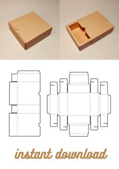 the instructions for how to make an origami box with cardboard and glue on it