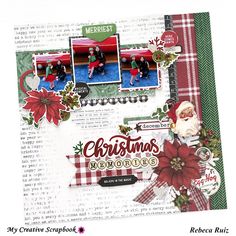 a scrapbook page with christmas images on it