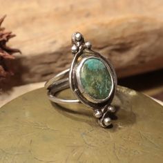 Turquoise Ring Sterling Silver Southwestern Ring Green | Etsy Bride Earrings Pearl, Statement Rings Unique, Big Stone Ring, Silver Turquoise Ring, Ring Turquoise, Turquoise Boho, Turquoise Ring Silver, Jewelry Lookbook, Boho Ring