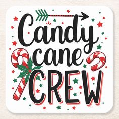 the candy cane crew coaster is shown