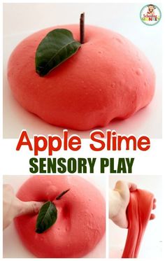 this is an apple slime play dough recipe