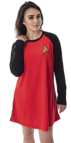 PRICES MAY VARY. THESE ARE OFFICIALLY LICENSED STAR TREK COSTUME NIGHTGOWNS! - Intimo specializes in high-quality, officially licensed sleepwear and underwear for men, women, boys, and girls. Featuring everything from classic cartoon characters to superheroes, and all the newest, most popular movie, toy, and television characters in between, Intimo is the go-to company for finding all your officially licensed apparel for boys and girls. CAPTAIN KIRK, COMMUNICATIONS OFFICER UHURA, AND COMMANDER S Star Trek Insignia, Star Trek Costume, Star Trek The Original Series, Star Trek Original Series, Star Trek Original, One Piece Clothing, Captain Kirk, Classic Cartoon Characters, Uss Enterprise