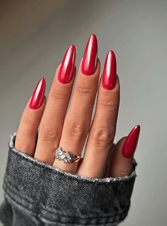 Top 22 Red Chrome Nail Styles 2024 – Dazzle with Trendy Manicures! Ongles Rose Pastel, Black Chrome Nails, Purple Chrome Nails, Red Chrome Nails, Gold Chrome Nails, Pink Chrome Nails, Chrome Nails Designs, Red Nail Designs, Red Nail