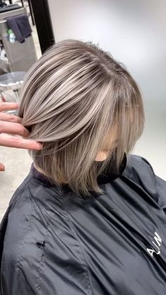 Angled Hair, Grey Blonde Hair, Professional Hair Color, Brunette Hair With Highlights, Hair Color Formulas, Dark Hair With Highlights, Brown Hair With Blonde Highlights, Natural Gray Hair