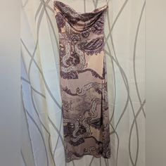 This Listing Is For A Worn Once At My Rehearsal Dinner Strapless Column Gown In A Beautiful Stretchy Lavender Dragon Print With Sheen. Side Zipper. Lavender Dragon, Mango Dresses, Mango Dress, Column Gown, Dragon Print, Rehearsal Dinner, Rehearsal Dinners, Side Zipper, Strapless Dress