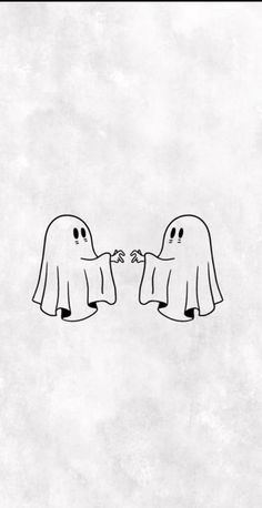 two ghost holding hands in front of each other