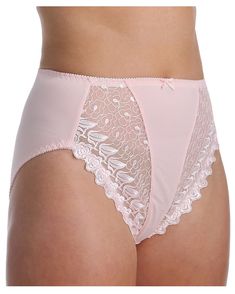 This smooth panty has embroidered mesh accents making this hi-cut brief functional and feminine. Elastic at waist and along leg openings for custom fit and comfort. Satin bow accent at center front adds a pretty touch. Semi-sheer embroidered mesh panels at sides. • Matching Panty by Valmont®. • Designed to go with B2Y159 Embroidered Lace Front Close Underwire Bra by Valmont®. • Hi-cut leg for easy movement without riding or bunching. • Panties provide full back coverage for no ride-up. • Nylon p Nude Tights, Pretty Lingerie, Satin Bow, Bra And Panty Sets, Bras And Panties, Amazon Women, Underwire Bra, Embroidered Lace, Cut And Style