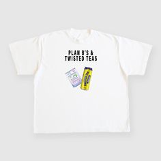 This is a custom printed t shirt! Please make sure your size is correct WASHING: – Turn shirt inside out – Use cold water & wash with similar colors – Wash on gentle setting DRYING: – Tumble dry on low or hang dry Twisted Tea, Plan B, Hanging Dryer, Print T Shirt, Cold Water, Custom Print, Inside Out, Turn Ons, How To Plan