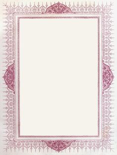 a red and white border with an ornate design on it's edges, in the middle